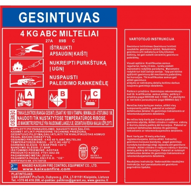 Miltelinis gesintuvas 4kg GTC 4